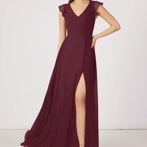 Azazie Claudine Bridesmaid Dress Cabernet A14